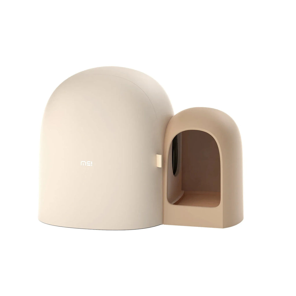 Fully enclosed oversized cat litter box in Moss Green colour