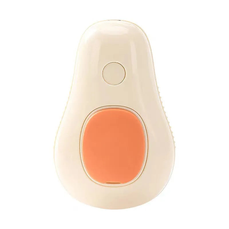 Avocado-themed pet grooming brush with spray function and massage bristles