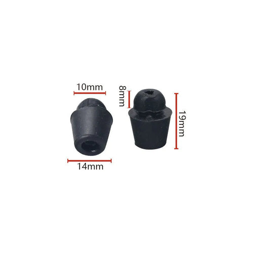 Set of 10 X16 coloured rubber shock absorption clips for automobile trunk and bucket damping.