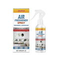237ml bottle of clear air freshener spray with a blue spray trigger on a white background.