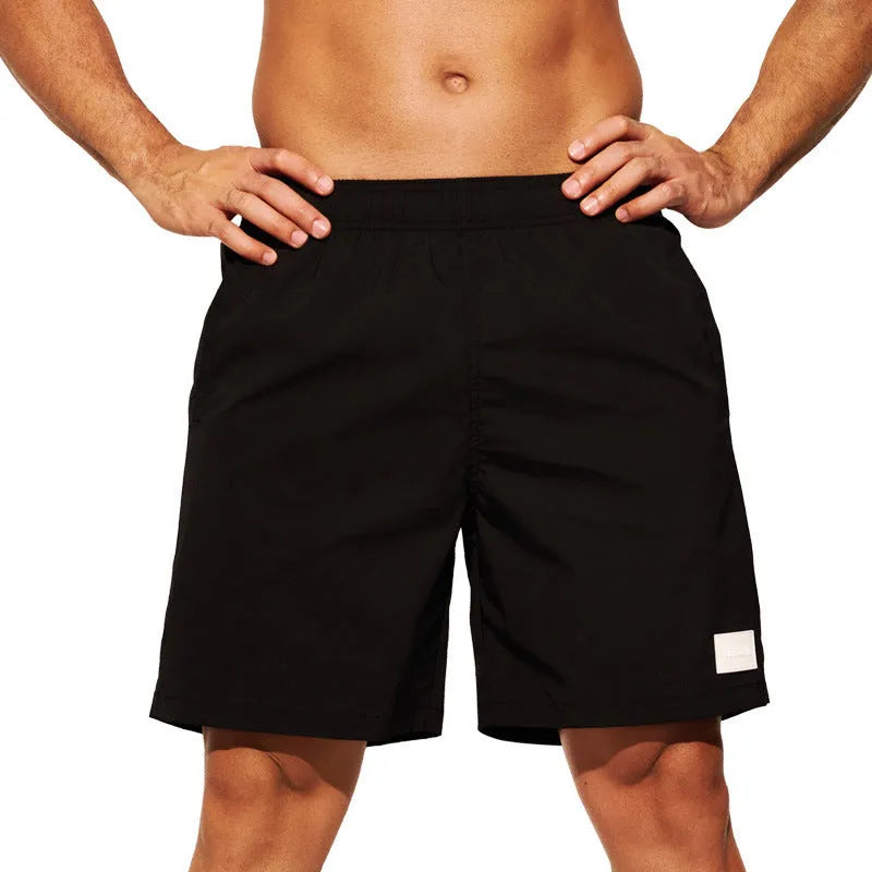 Men's quick-drying nylon casual shorts in straight leg design available in multiple colours