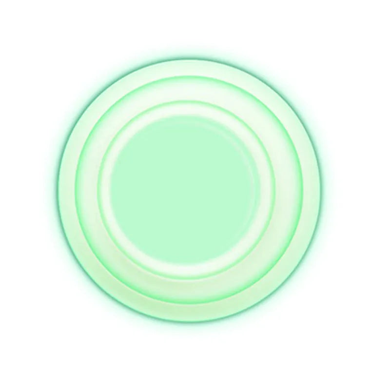 Black and luminous silicone car door shock absorber pads measuring 20mm on a car door edge.