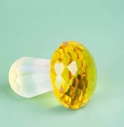 Small colorful crystal mushroom decoration in modern geometric style measuring 40x53mm for gift giving