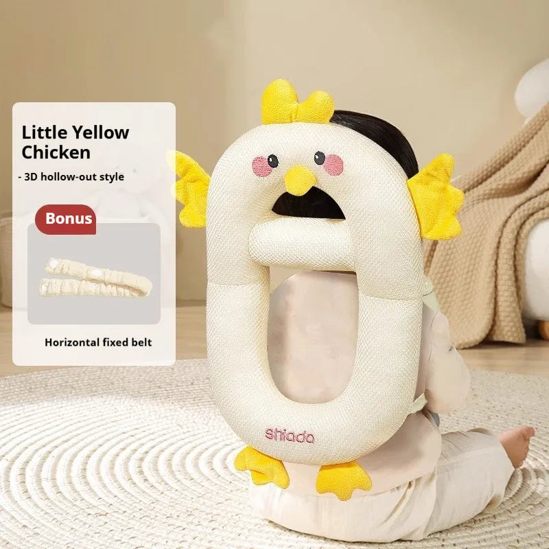 Baby anti-collision pillow with cartoon animal designs for toddling fall protection in kneecap and sock styles