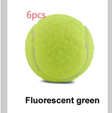 6.3cm rubber dog tennis ball in bright colours for bite-resistant fetch and training