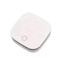 White USB-powered air purifier with negative ion sterilisation for car and small space use