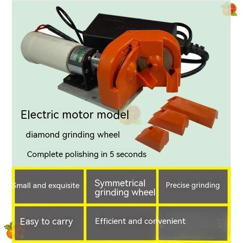 Portable universal grinding tool with orange and black sander sets and replacement grinding wheels
