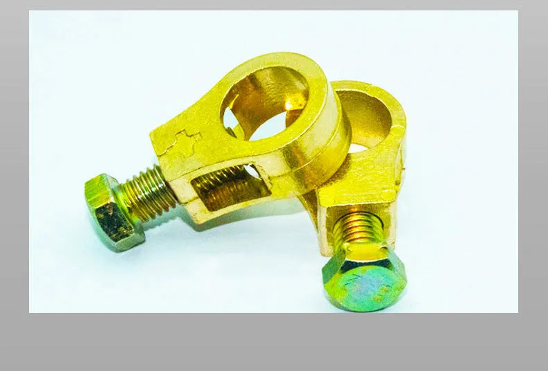 Pure copper car battery clamp with patented design for terminal connection.