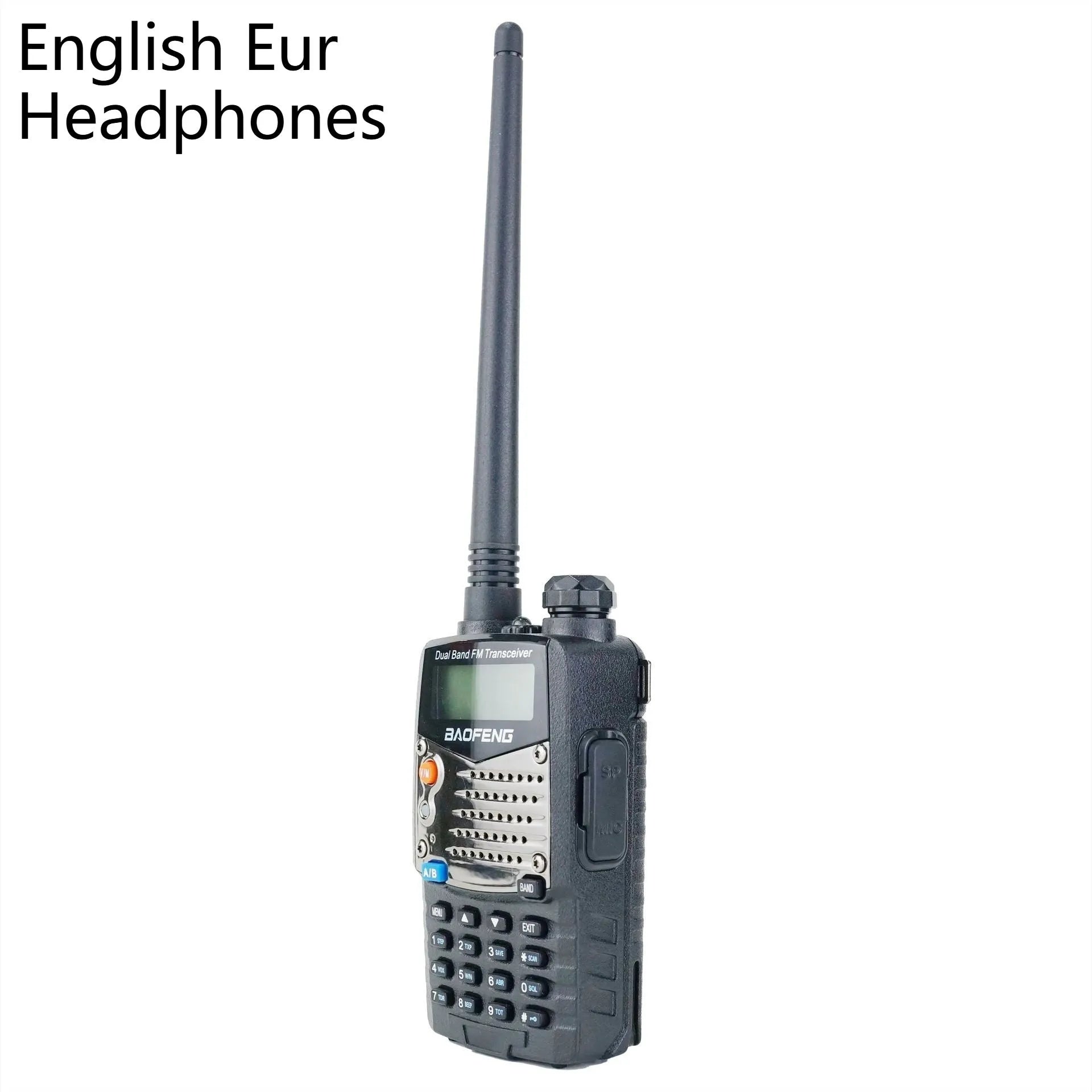 Baofeng UV-5RA dual band handheld walkie-talkie with display, shown in available colour variants.