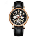 Men's mechanical watch with tourbillon, luminous hands, waterproof case in multiple colour options