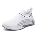 Men's mesh sock shoes with striped design in slip-on sneaker style