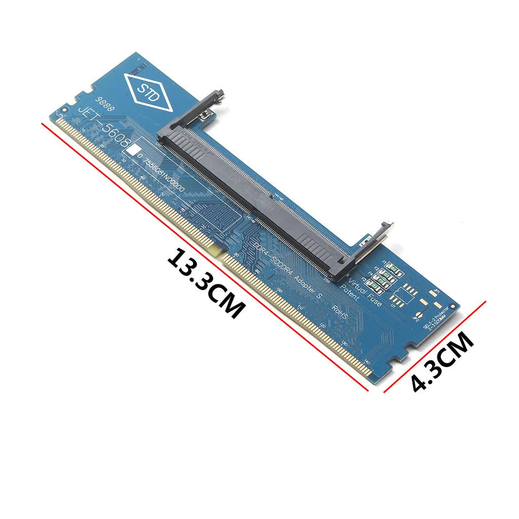 DDR4 laptop to desktop adapter card converting SO-DIMM memory to DIMM desktop slot