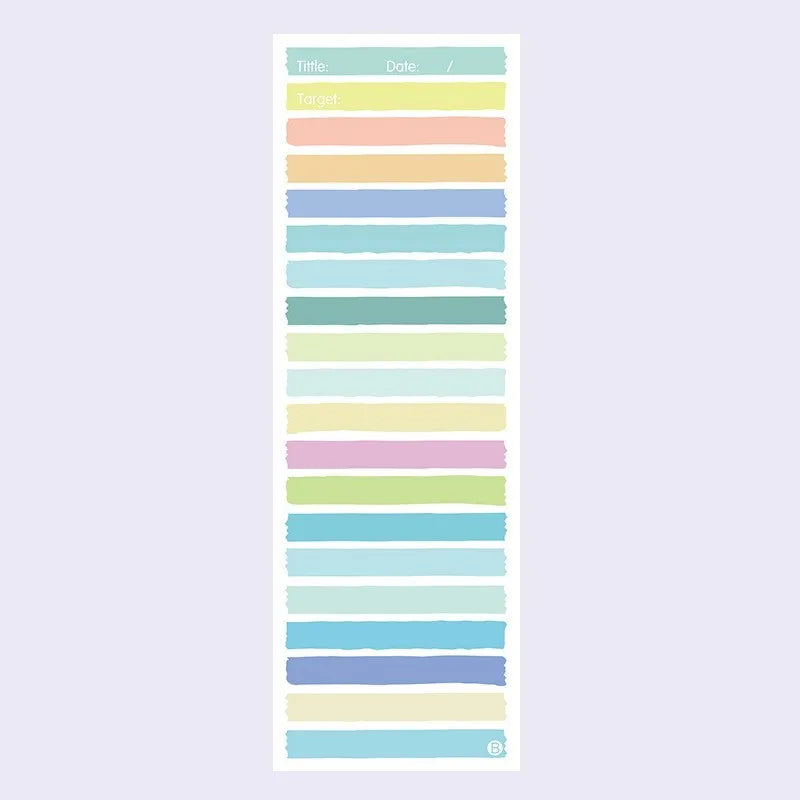 Simple Ins Wind super long clause colour student notepad with cartoon cover and plastic storage box