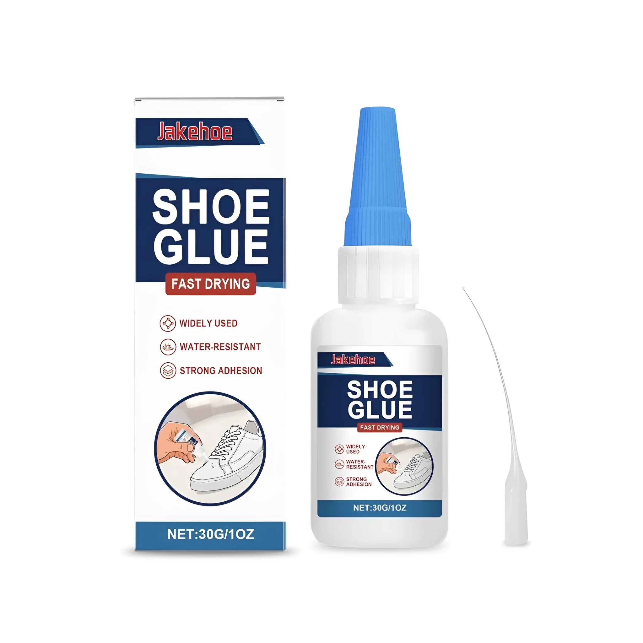 30g tube of shoe repair adhesive glue with a separate dropper for precise application.