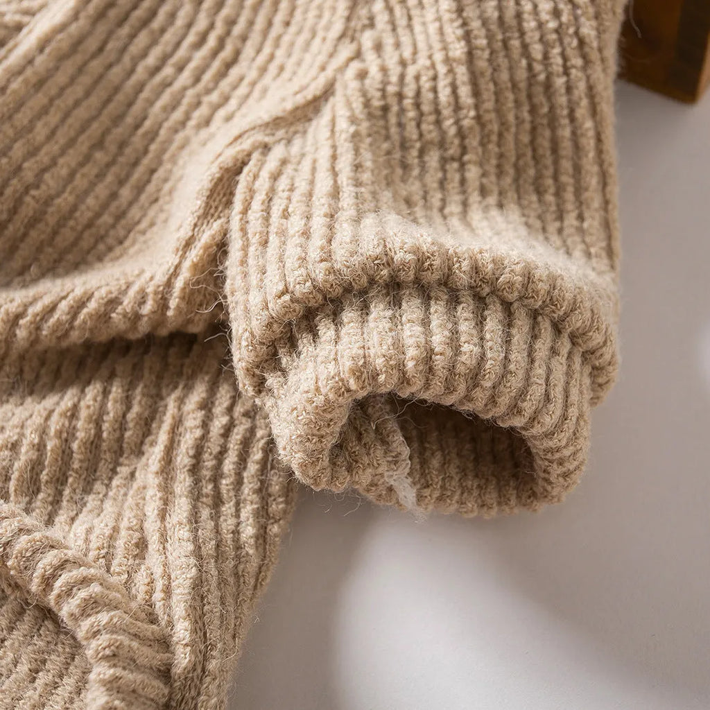 Brown cloth dog sweater pullover for small breeds in five sizes