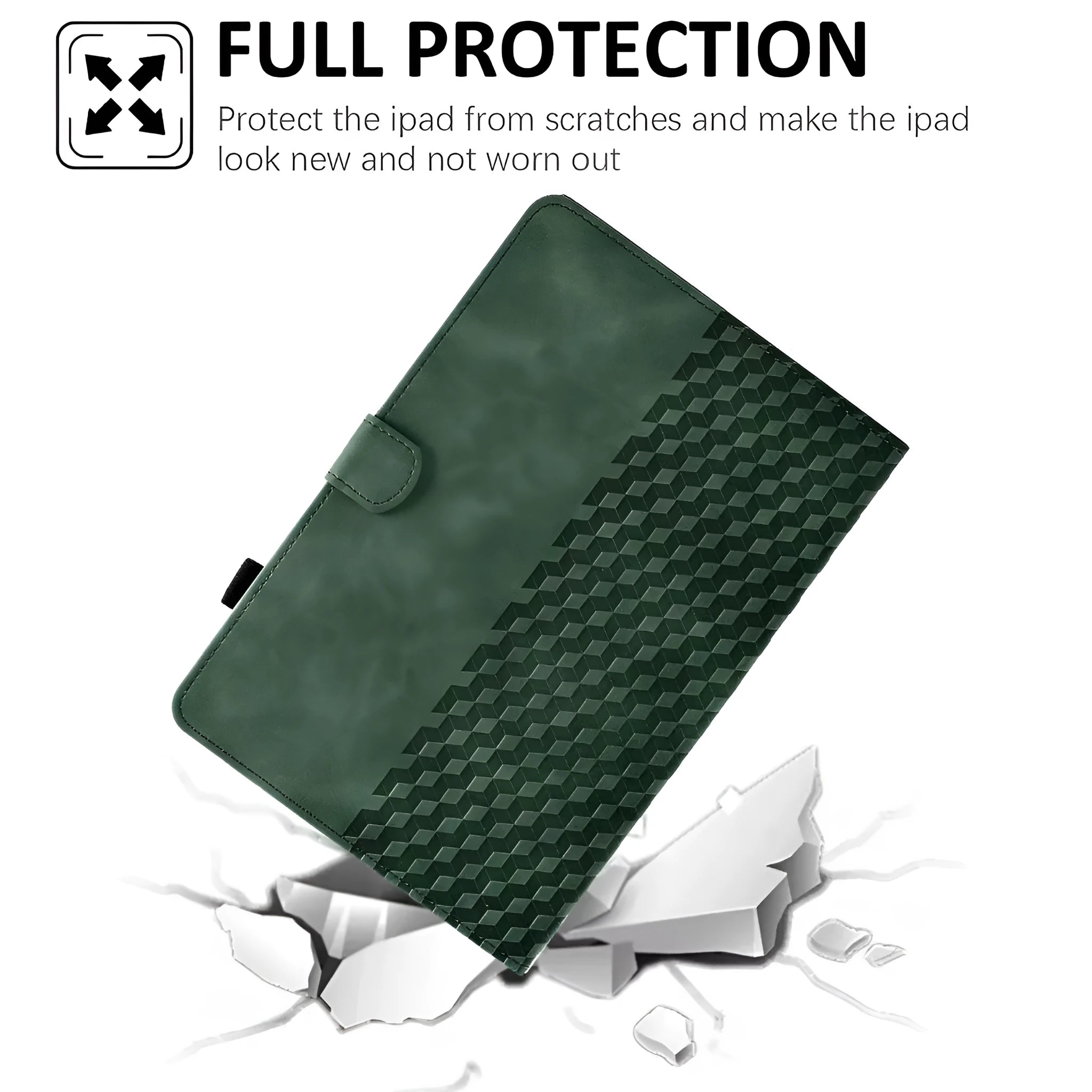 Leather iPad case for 11-inch Pro and Air with card holder slots and a folded-out kickstand