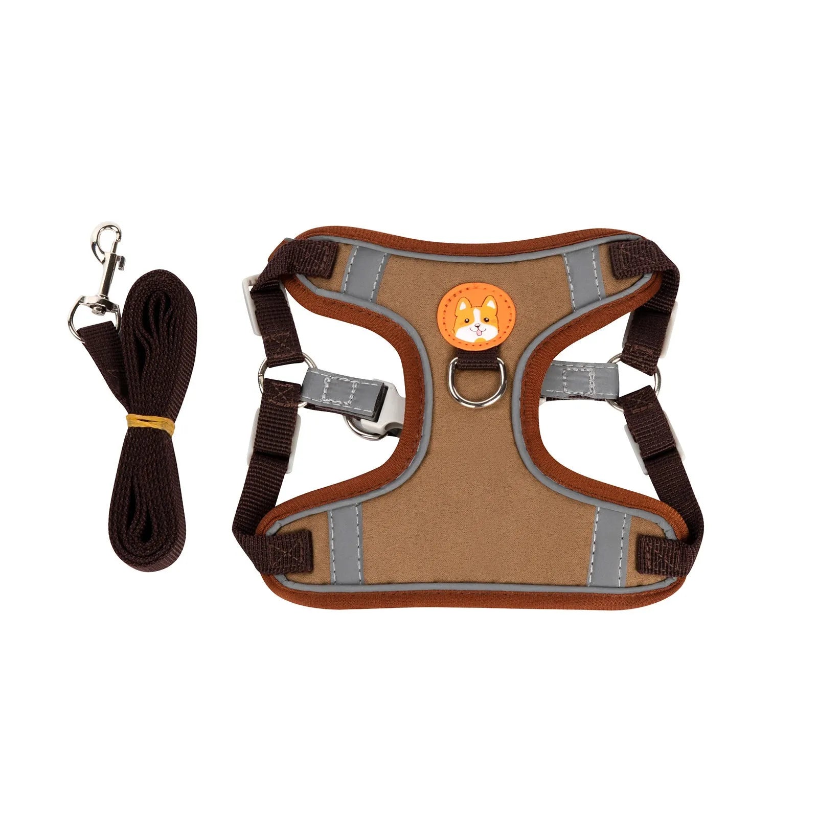 Adjustable dog haulage rope harness in six colours with anti-breaking safety feature