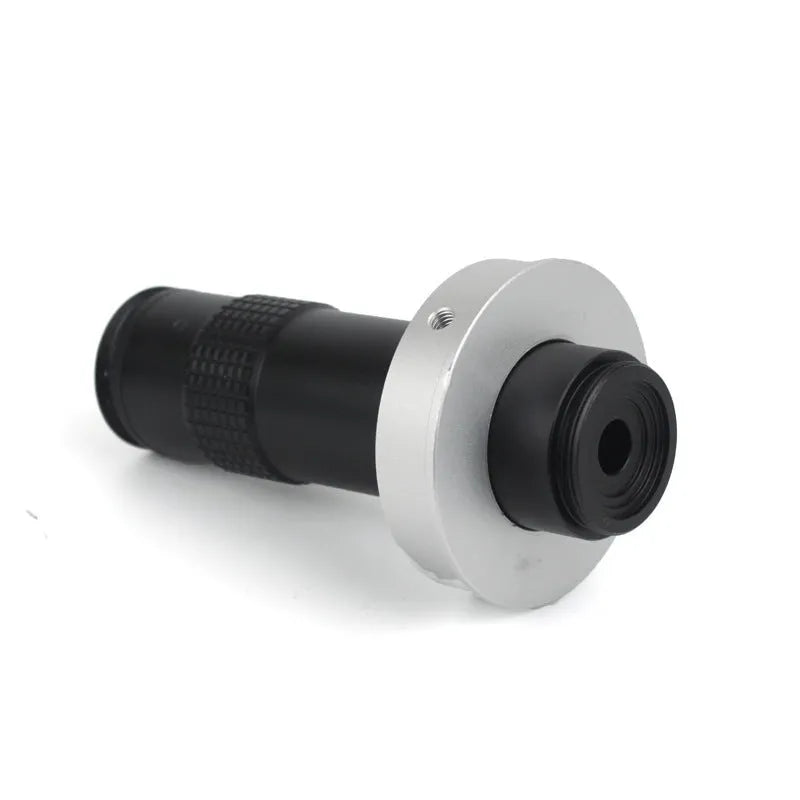Black industrial camera monocular lens with 30mm diameter for macro inspection