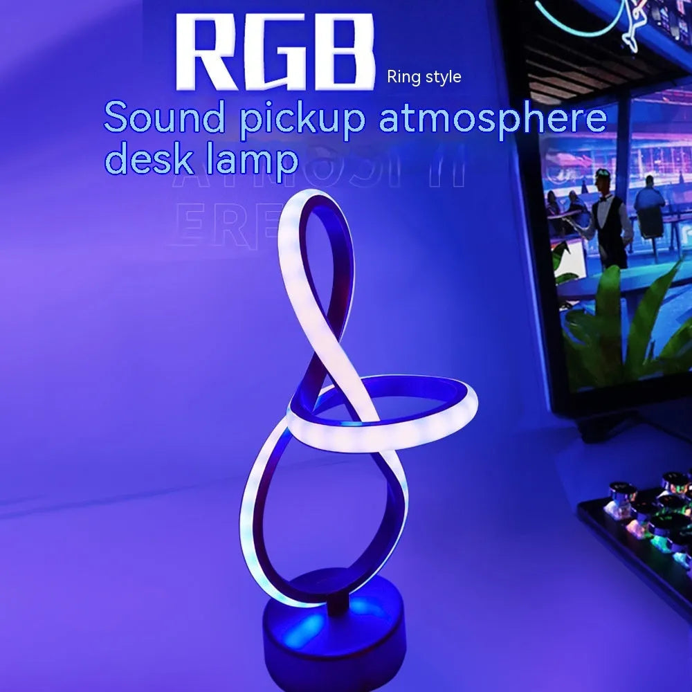 Black musical note shaped Bluetooth light with remote control and RGB colour changing capabilities
