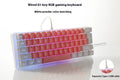 Simple Home K401-black RGB luminous compact wired keyboard on a desk