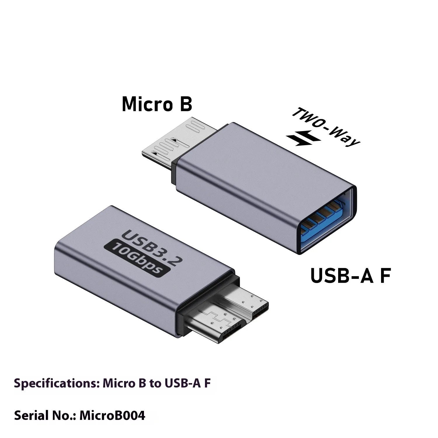 Micro B adapter showing Type C and USB connector options for charging and data transfer with older devices