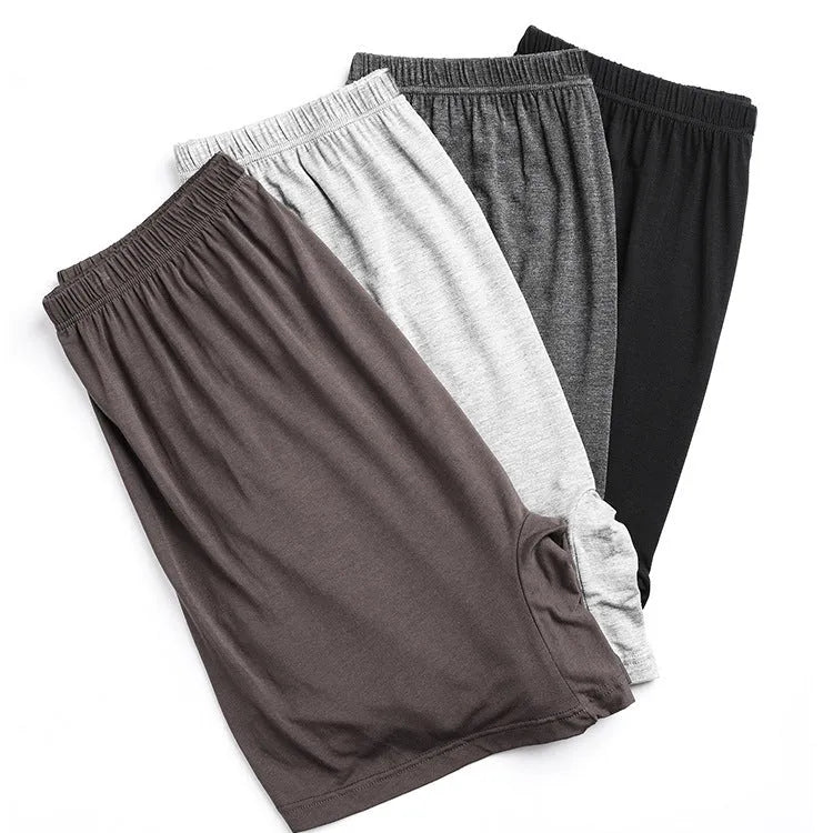 Men's solid colour boxer shorts in modal fabric with high waist design
