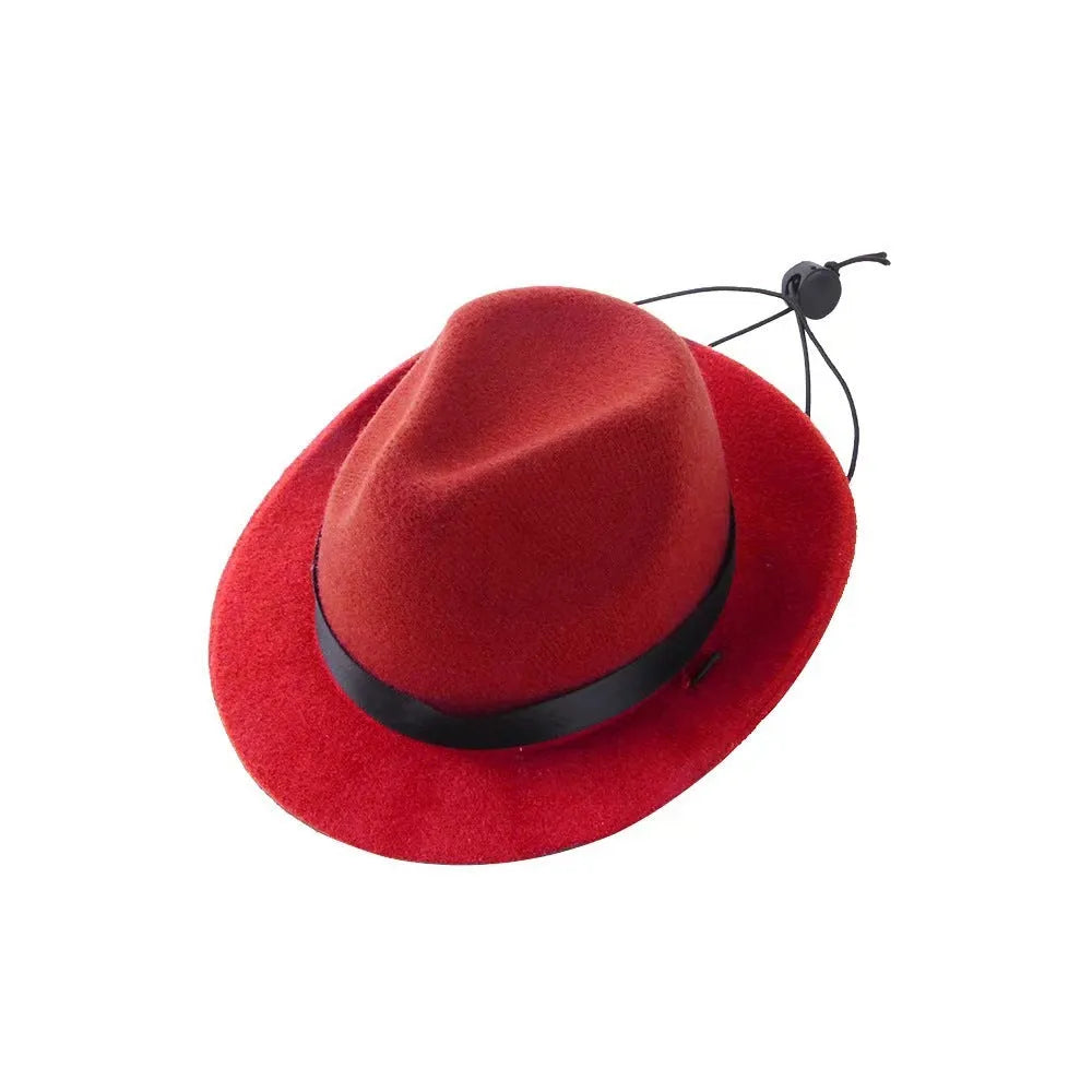 Mini pet sun protection hat in woolen felt with 155cm diameter for small dogs and cats