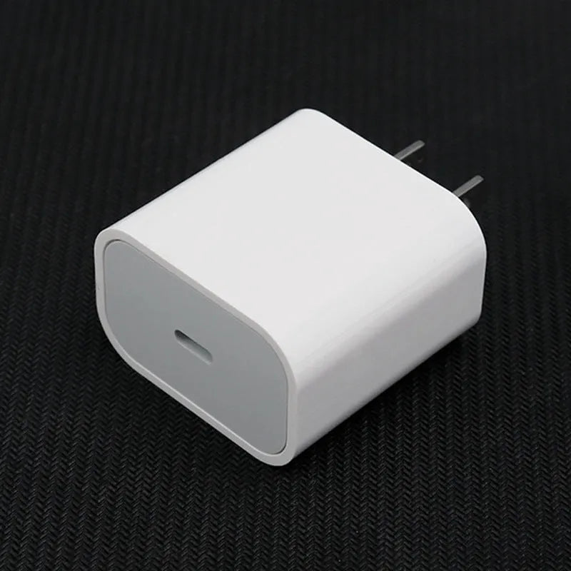 PD20W mobile phone charger with American and European plug options showing USB port