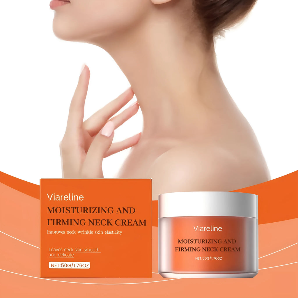 50g moisturising neck cream in 6.3cm compact packaging for daily neck contour care