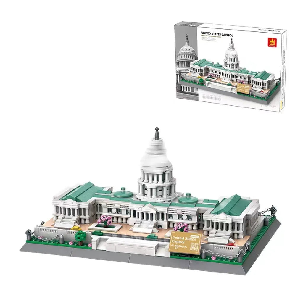 Wange small particle building blocks set with over 800 pieces for world landmark model construction