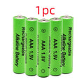 Pack of green AA alkaline rechargeable batteries with 3000mAh capacity and 1000 cycle rating.