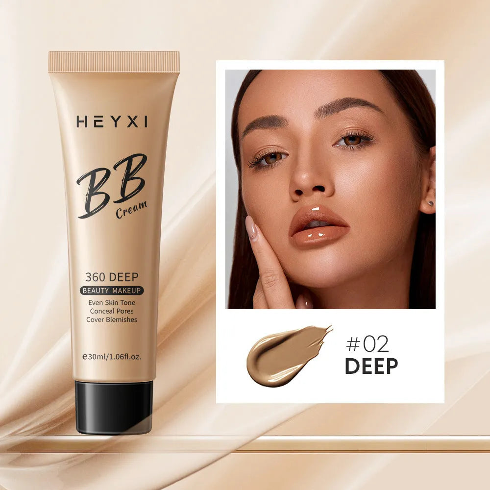 Waterproof BB cream in four shade options for natural skin tone matching