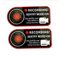 Tesla Sentry Mode warning sticker electrostatic decal measuring 11x5cm