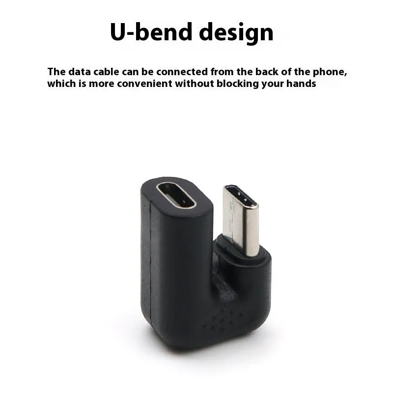Four plastic USB male to female adapter cables with U-bend design for device connections