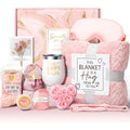 Aromatherapy candle soap bath gift set in modern plastic container measuring 27x23x13cm