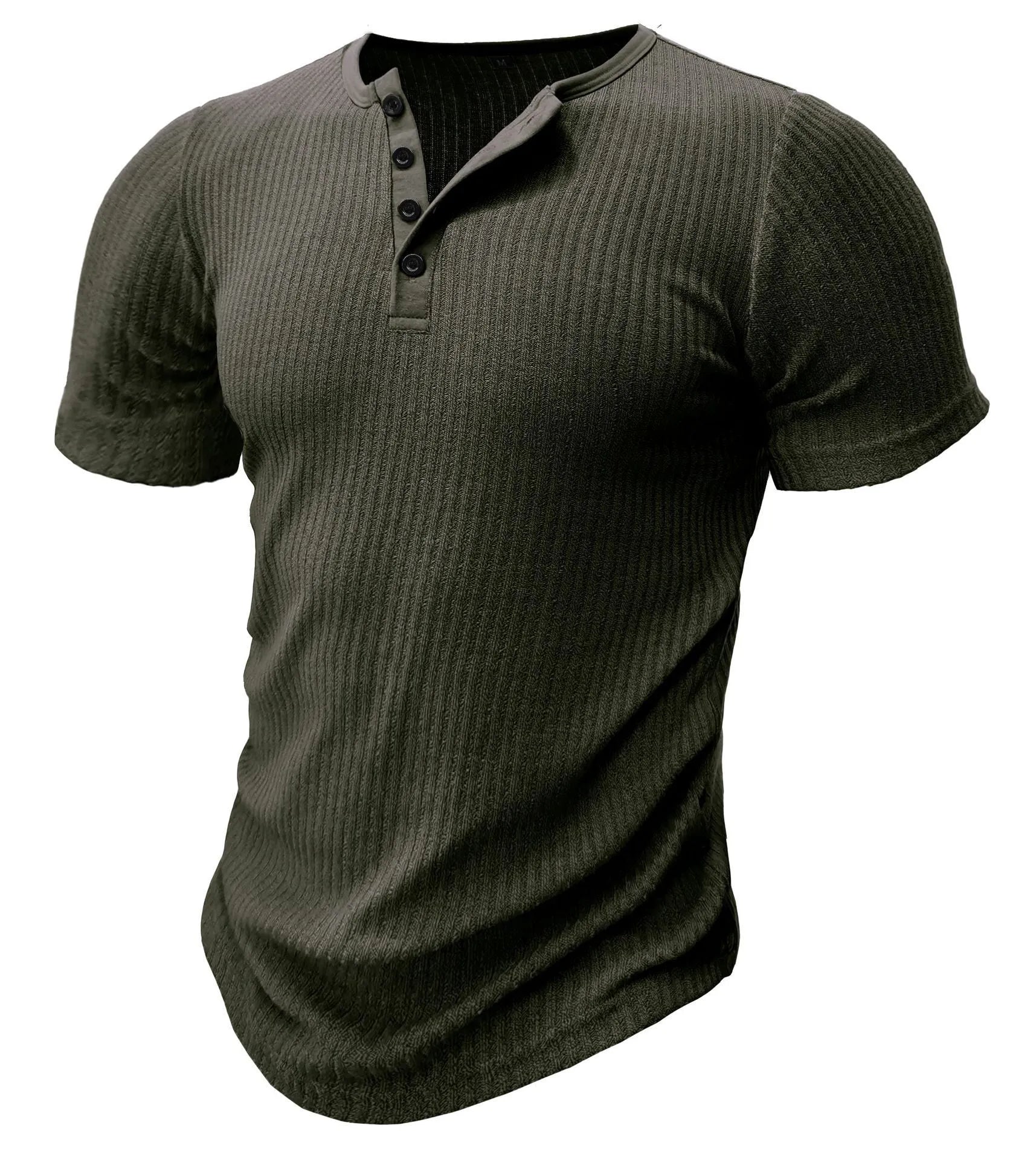 Men's sports slim-fitting muscle t-shirt in polyester with athletic styling and solid colours