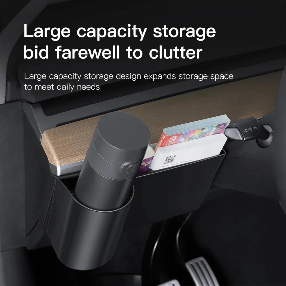Tesla Model 3 and Y dashboard cup holder with handle, plastic construction