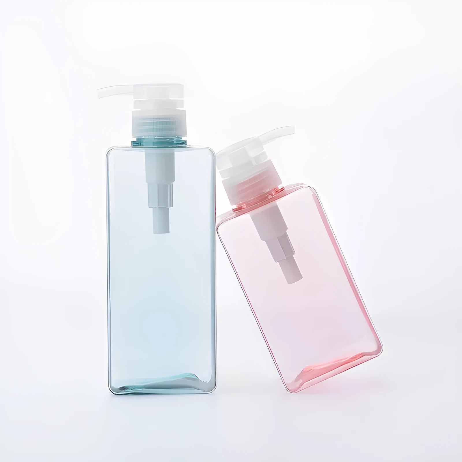 Plastic replacement bottle for hand sanitiser or shampoo in multiple colours and sizes from 100ml to 650ml