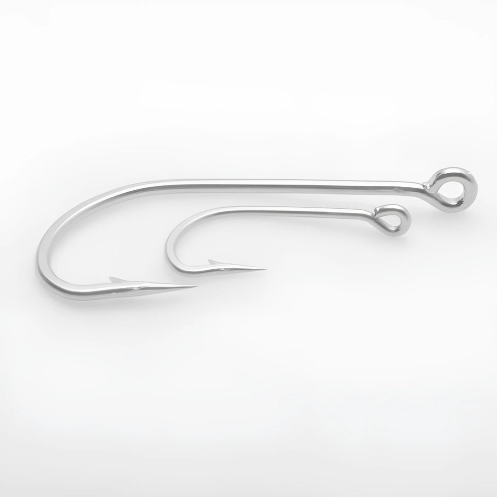 Multi-specification stainless steel sea fishing hooks for ocean boat angling in alloy construction