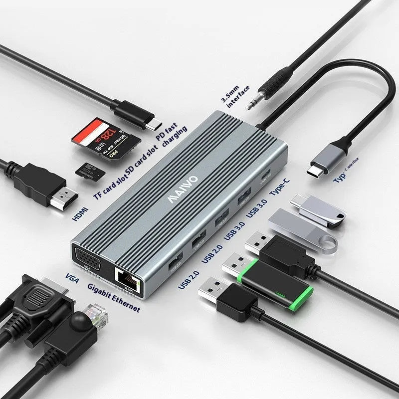 Aluminium Steam Deck docking station with six ports including HDMI, Ethernet and USB 3.0