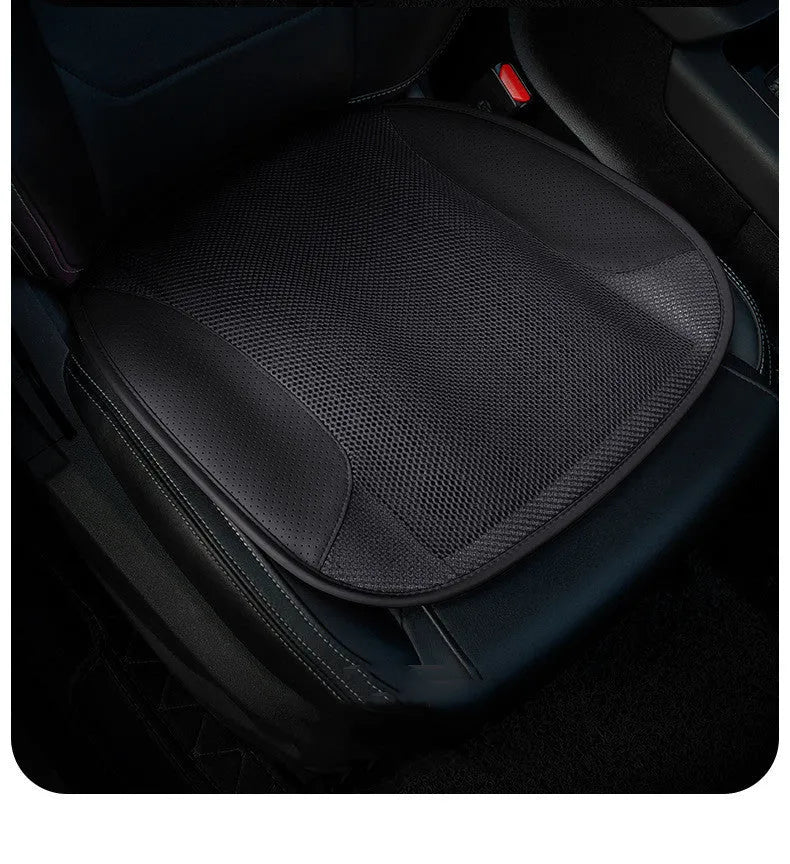 USB ventilated car seat cushion with cooling fans in suede material measuring 48x46cm