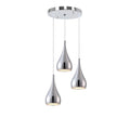 Minimalist iron chandelier ceiling light in black, chrome or white with single head or multi-head disc styles