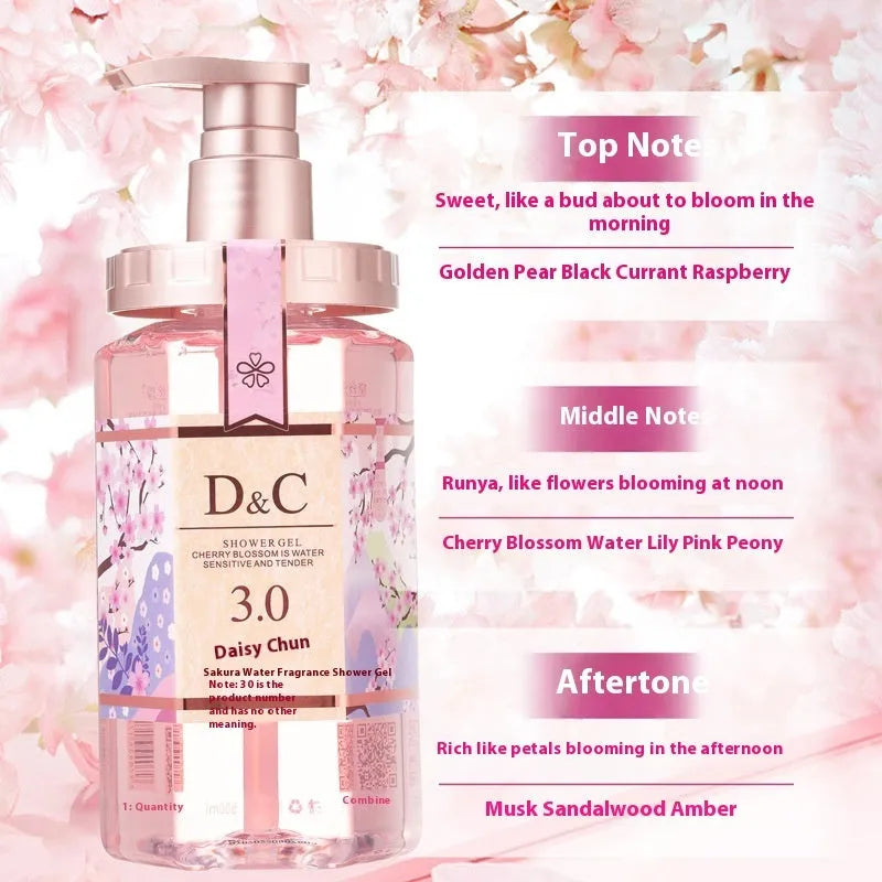 Sakura shampoo, conditioner and shower gel 3-in-1 wash kit with three 500ml bottles