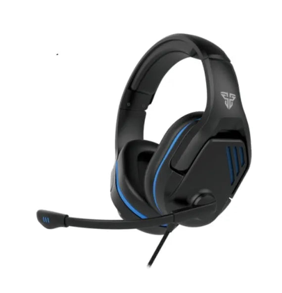 MH86 black and white gaming headset with 50mm drivers and flexible microphone