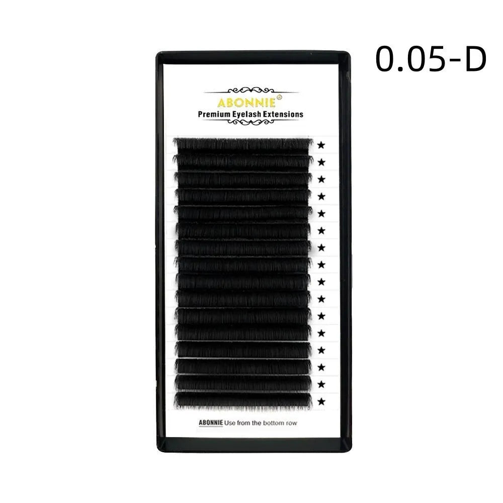 16-row dense false eyelashes made from mink hair on a matte wool band, showing length options from 8mm to 18mm.