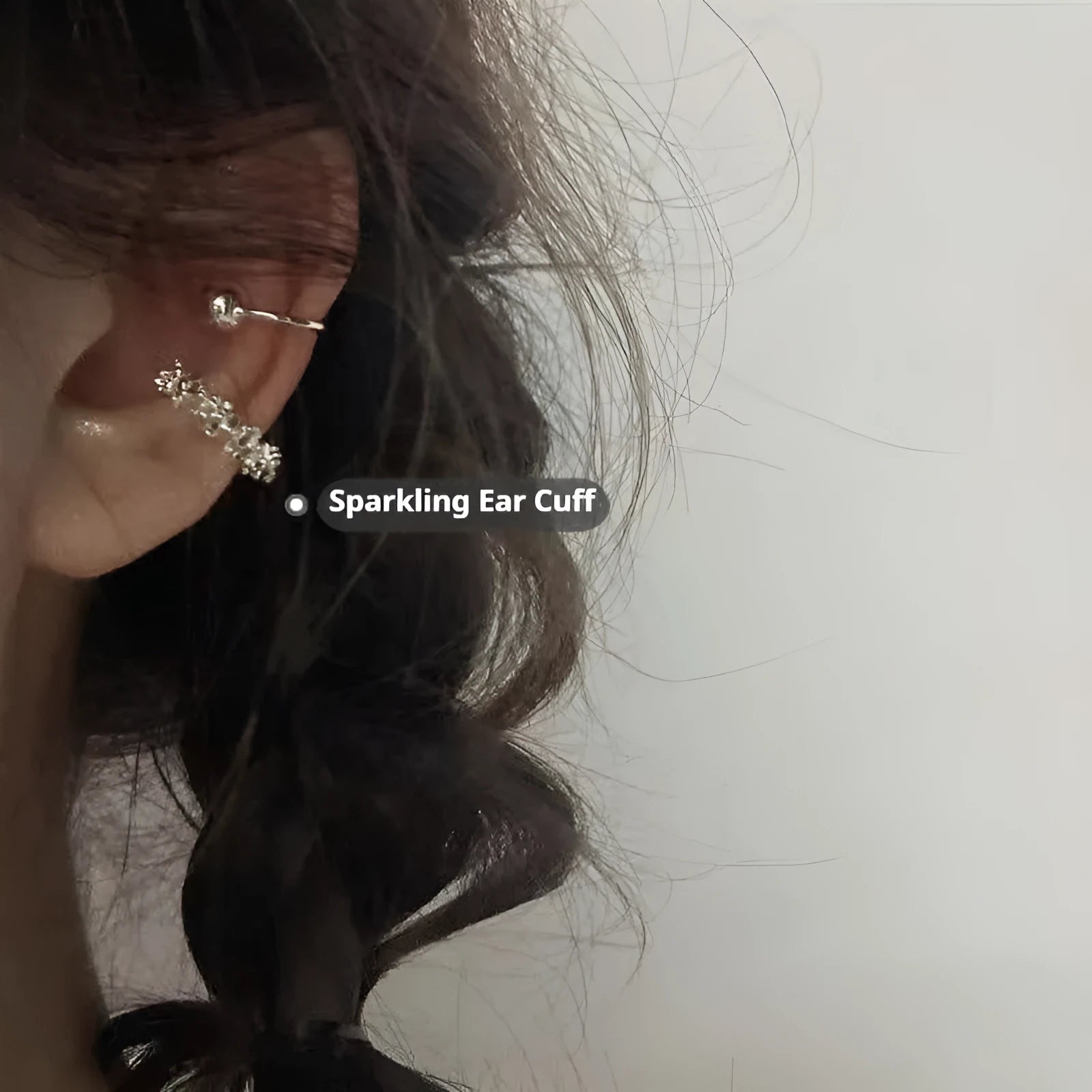 Irregular geometric clip-on earrings with frosty finish in B4710 colour tone