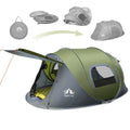 Dark green automatic pop-up dome camping tent for 2 people