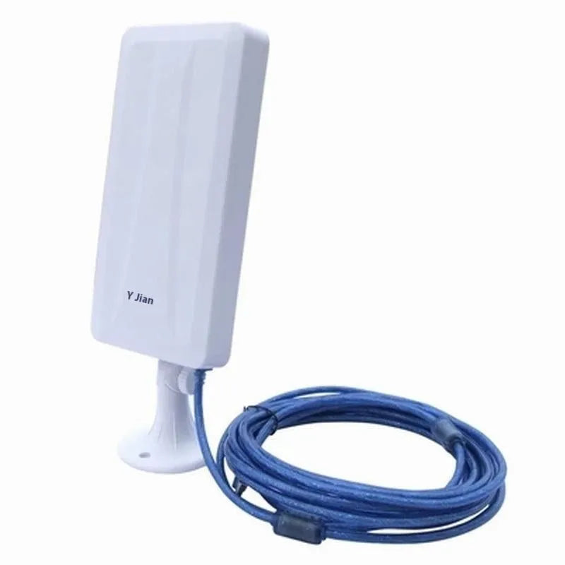 White USB wireless network adapter with high power transmission for 2.4GHz Wi-Fi connectivity