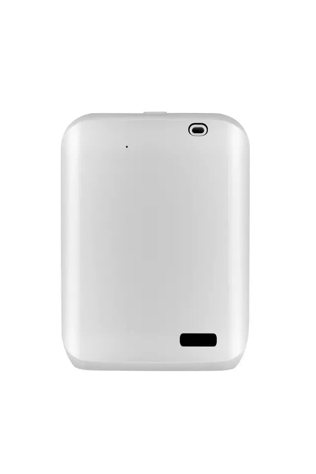 White HVAC wall-mounted essential oil diffuser with 150ml capacity and mobile app control features