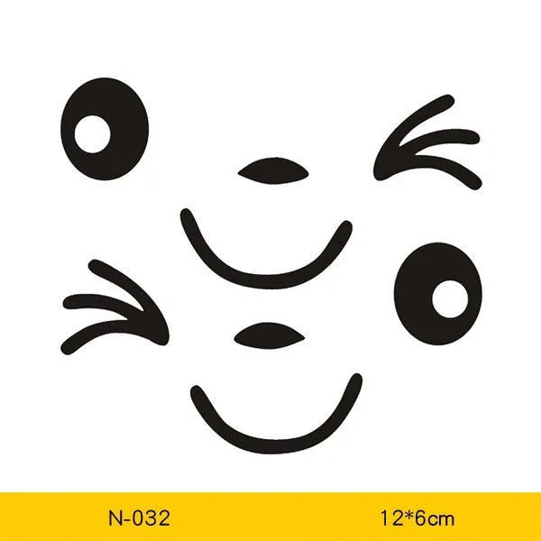Reflective cartoon car stickers with cute eye designs for vehicle decoration